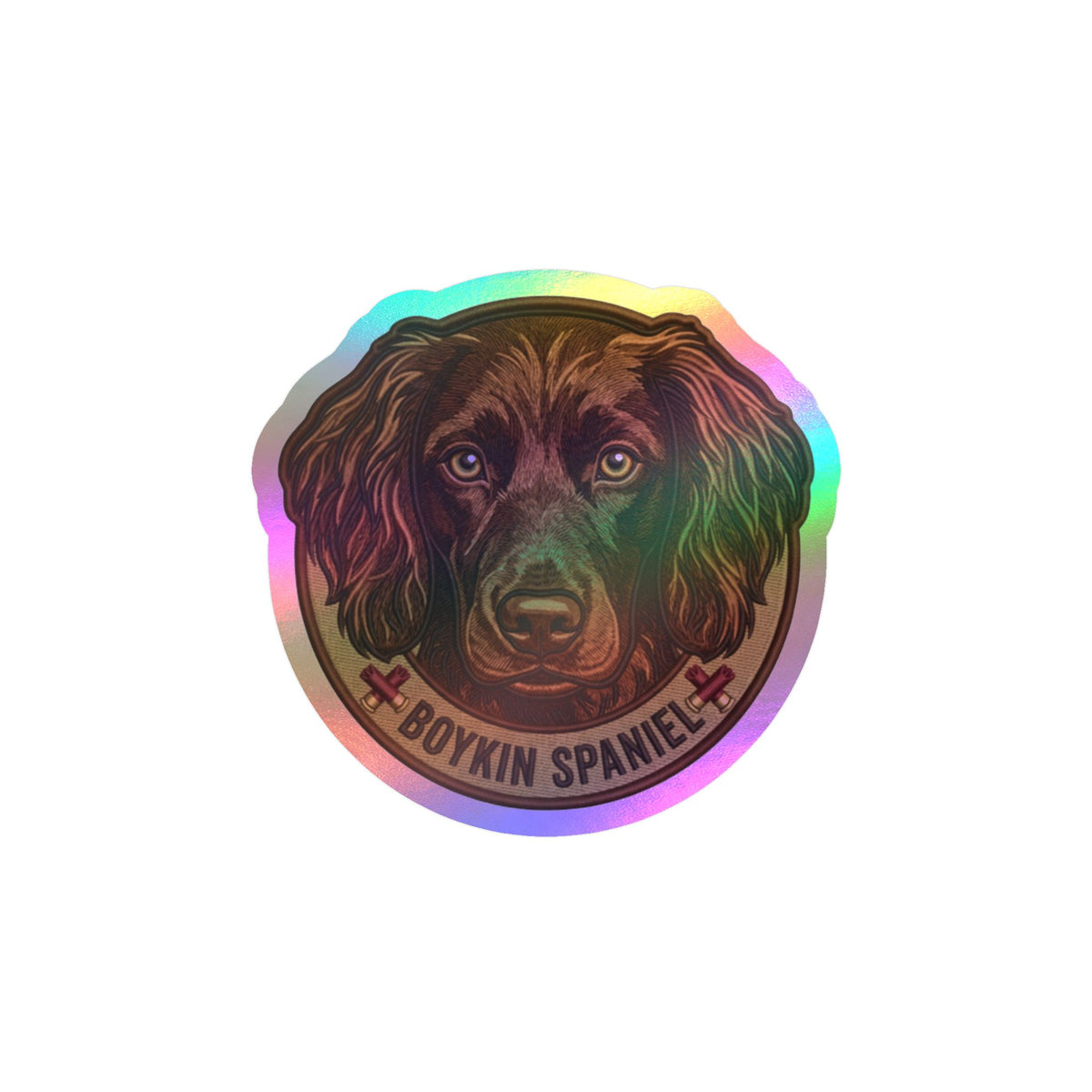 Boykin Spaniel Patch-Style Vinyl Sticker