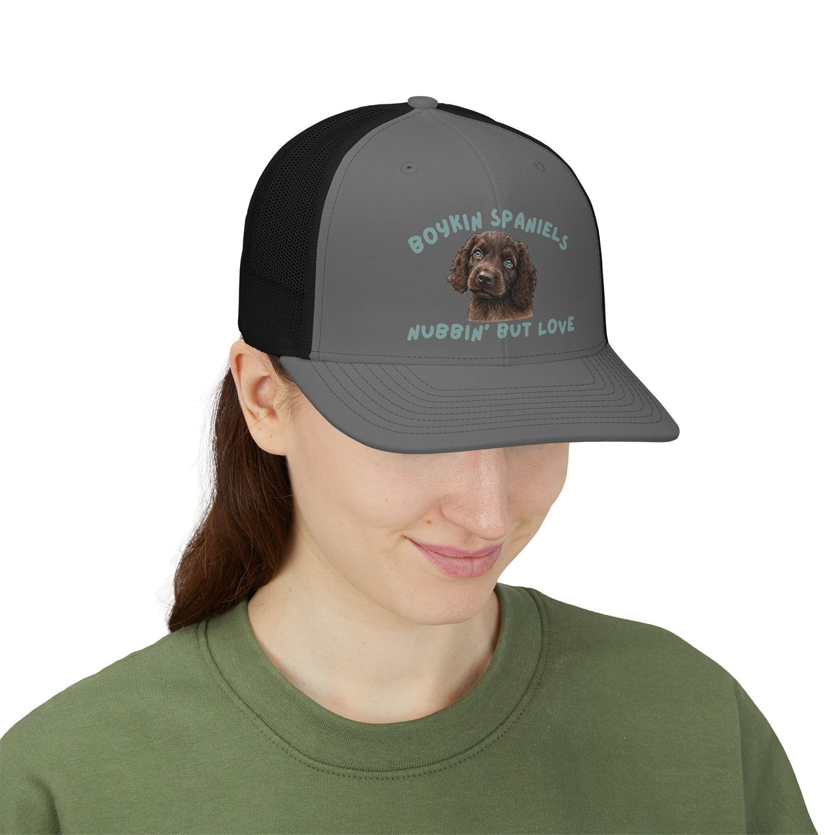 Boykin Spaniel "Nubbìn' But Love" Snapback Trucker Cap