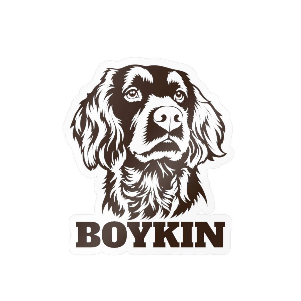 Boykin Spaniel Engraved Portrait Vinyl Sticker