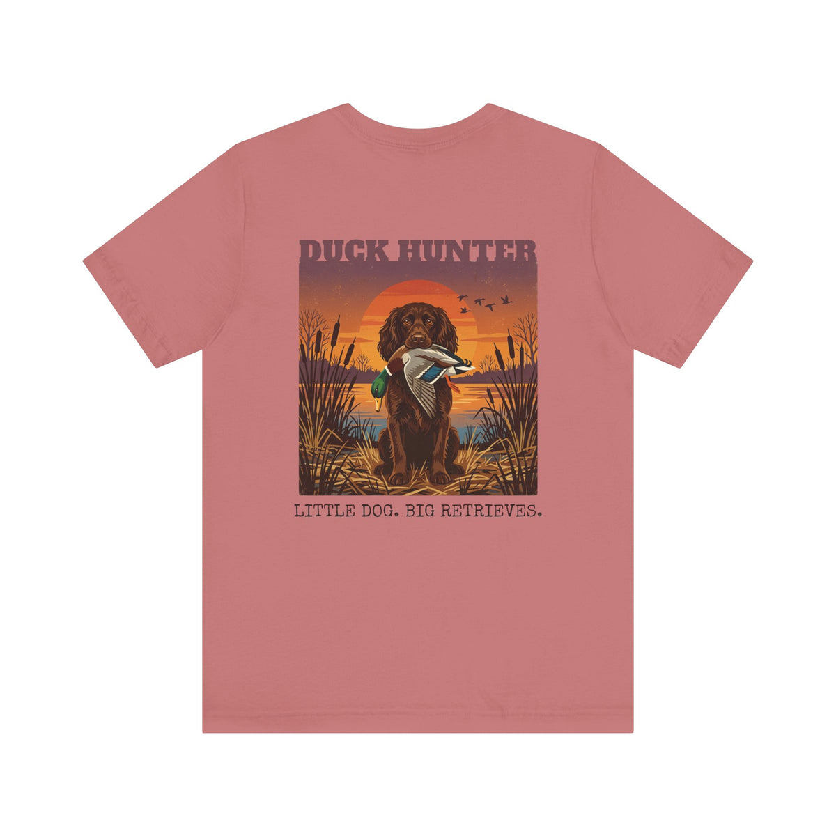 Boykin Spaniel Duck Hunter Vintage Sunset Waterfowl Bird Dog T-Shirt