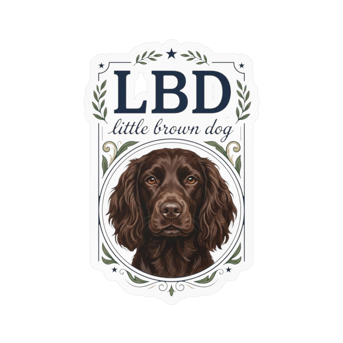 Boykin Spaniel Little Brown Dog LBD Kiss-Cut Vinyl Sticker