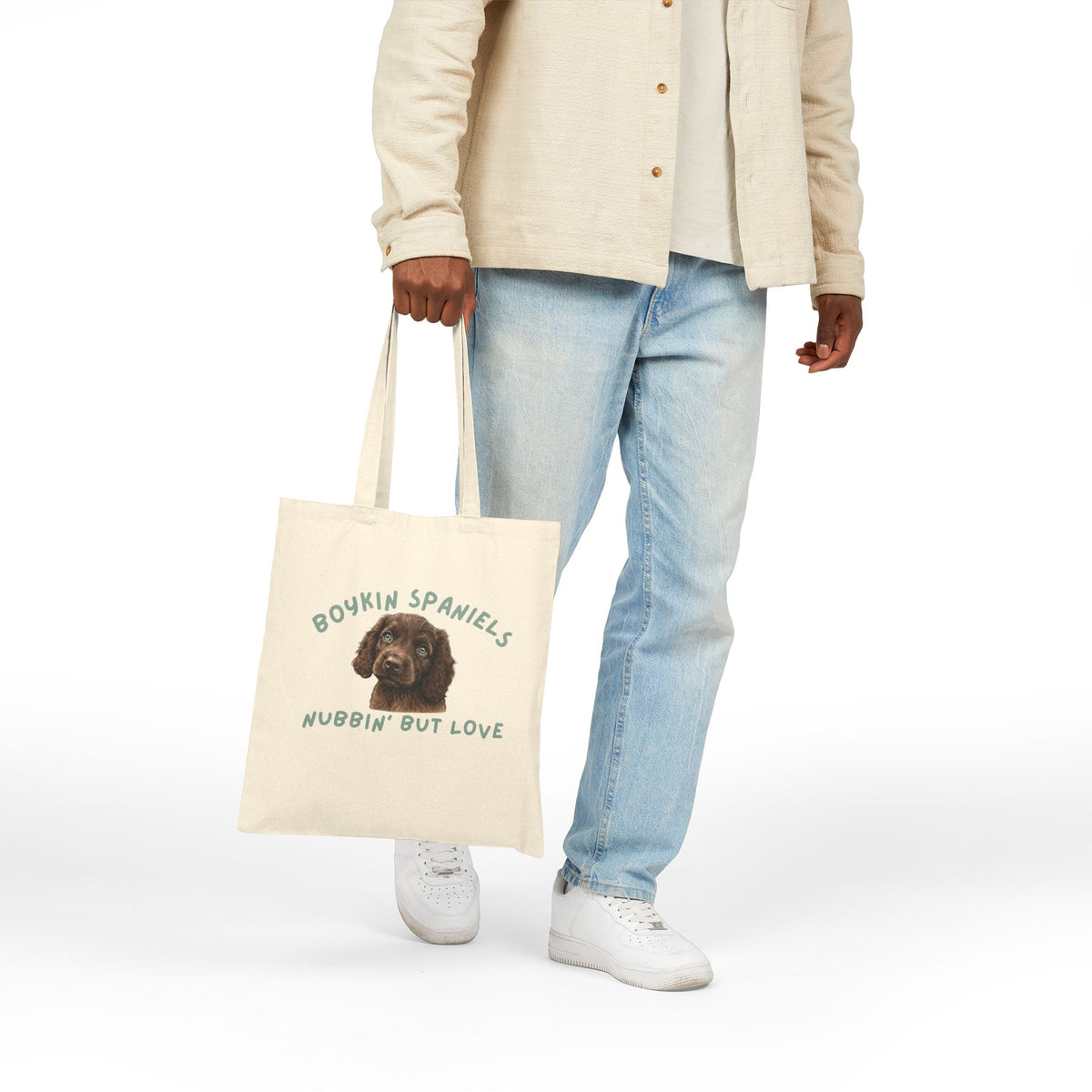 Boykin Spaniel Puppy "Nubbin' But Love" Tote Bag
