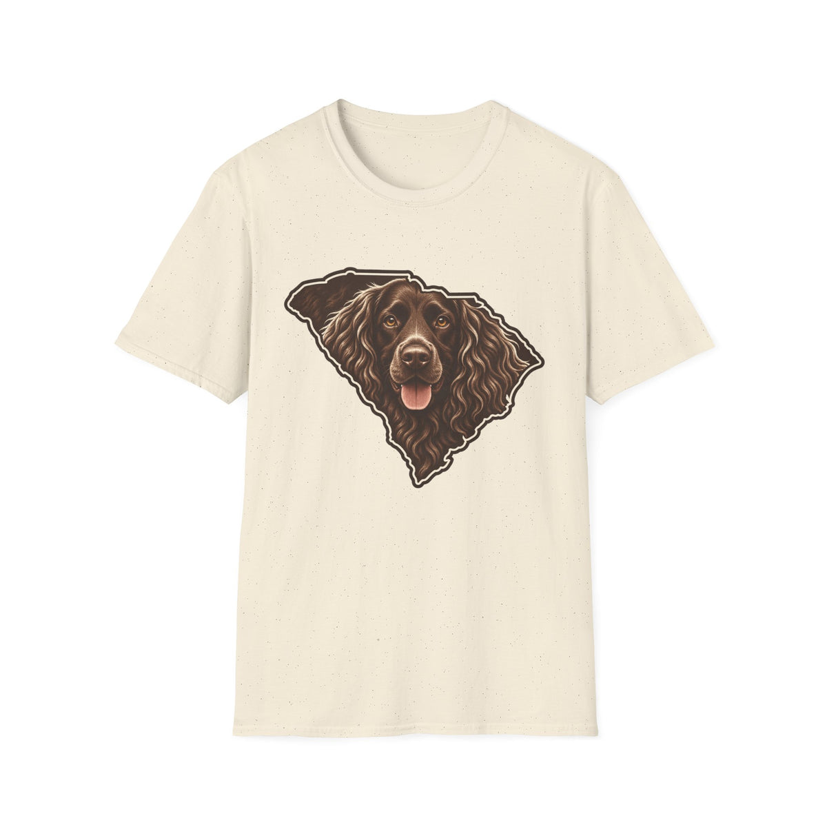 Boykin Spaniel Portrait in SC State Outline T-Shirt