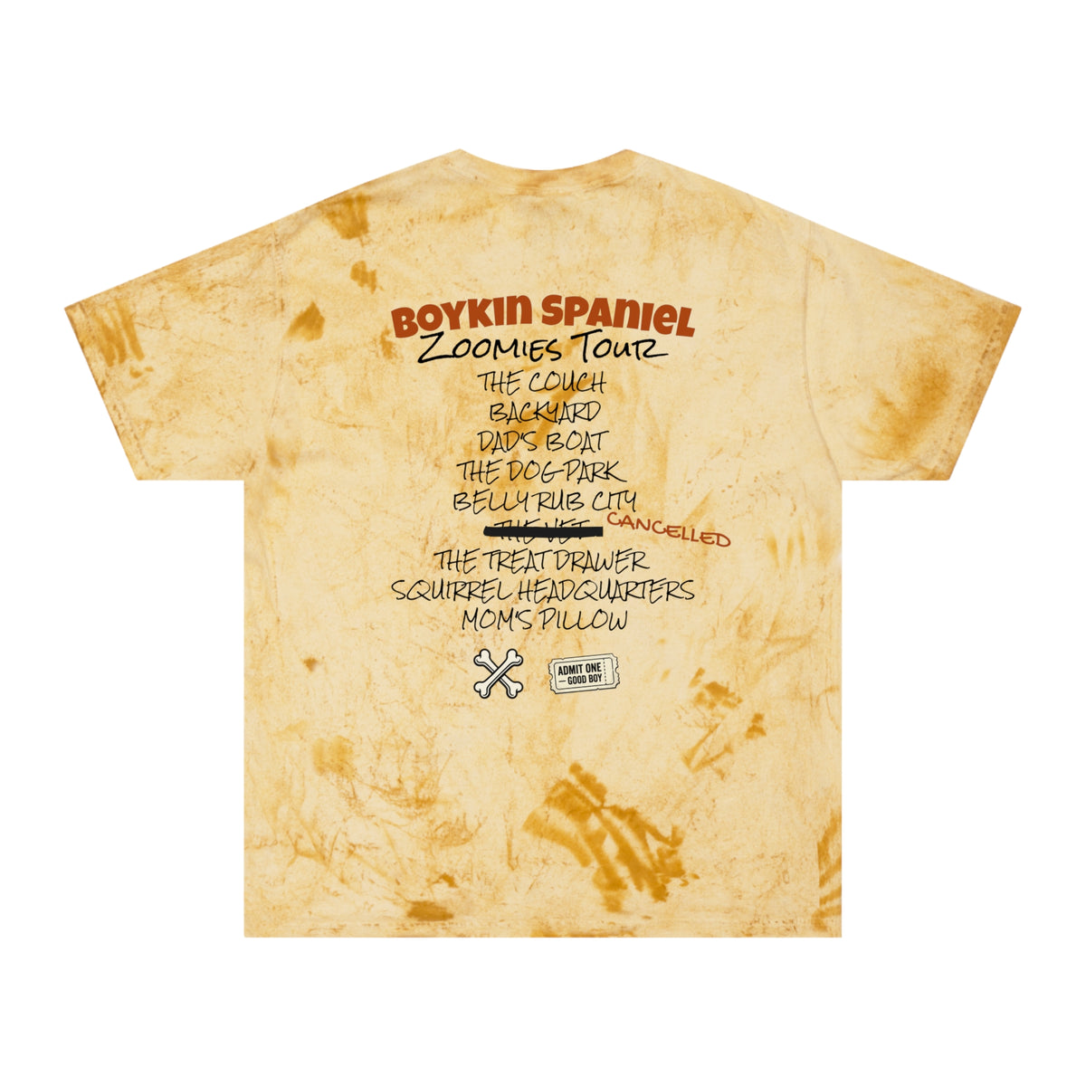 Boykin Spaniel Zoomies Tour Tie Dye T-Shirt