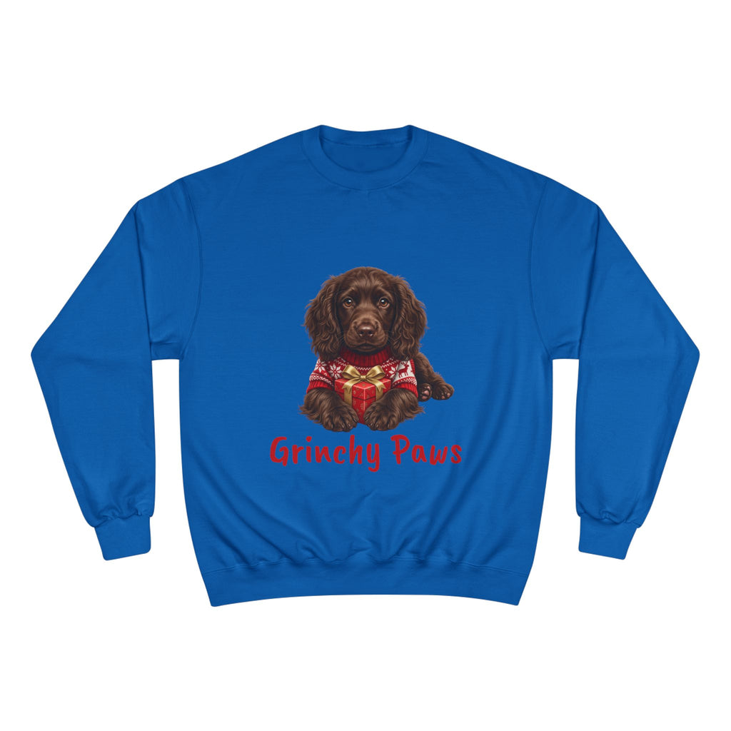 Boykin Spaniel Puppy "Grinchy Paws" Christmas Sweatshirt
