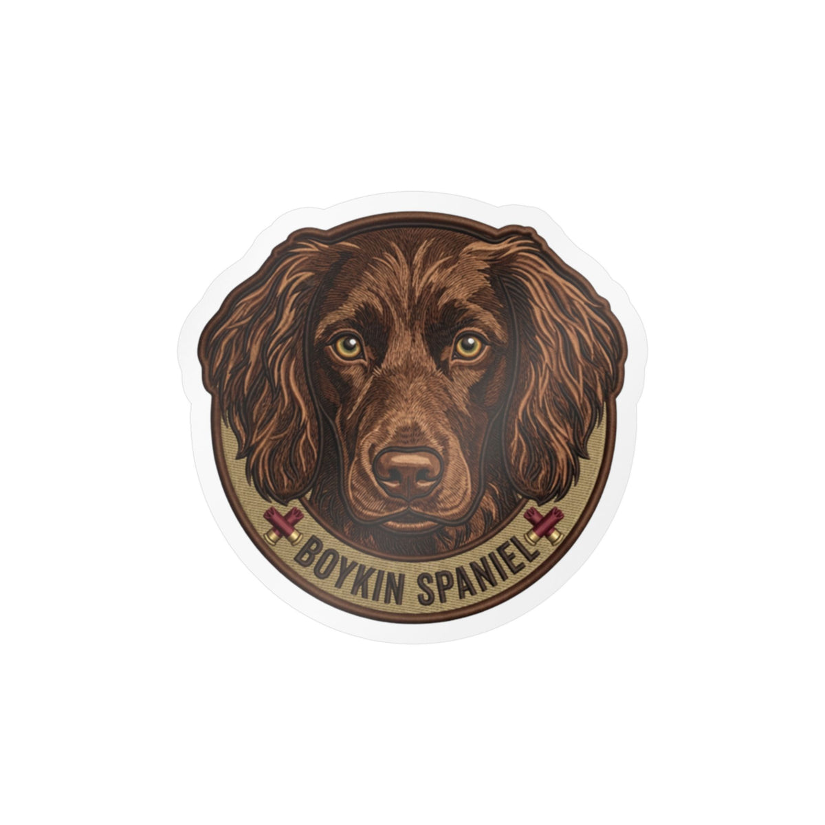Boykin Spaniel Patch-Style Vinyl Sticker