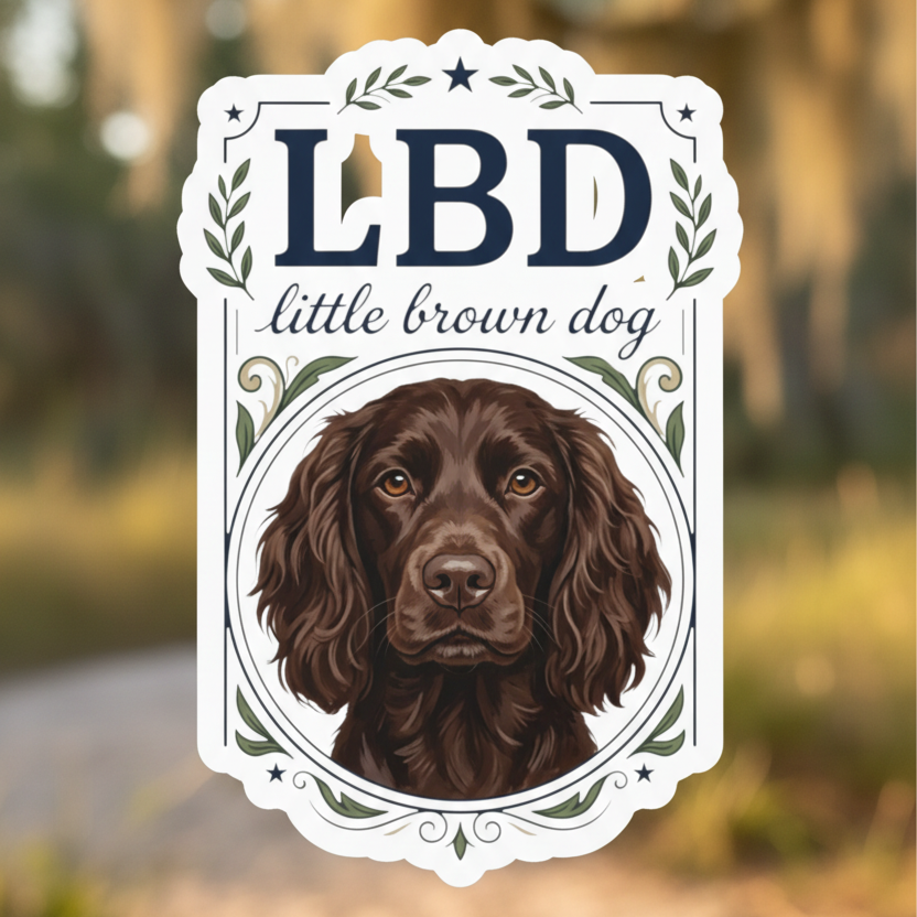 Boykin Spaniel Little Brown Dog LBD Kiss-Cut Vinyl Sticker