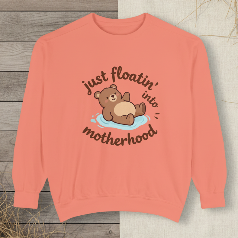 Bear "Floatin' Into Motherhood" Maternity Sweatshirt
