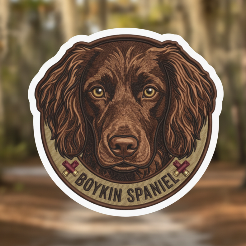 Boykin Spaniel Patch-Style Vinyl Sticker