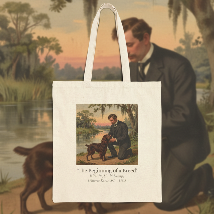 Boykin Spaniel "Beginning of a Breed" Heritage Tote Bag