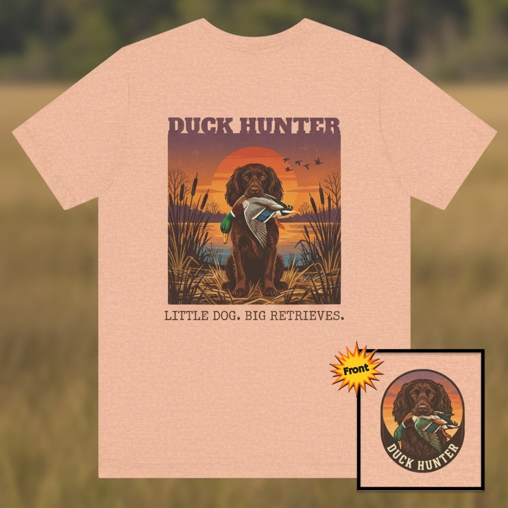 Boykin Spaniel Duck Hunter Vintage Sunset Waterfowl Bird Dog T-Shirt