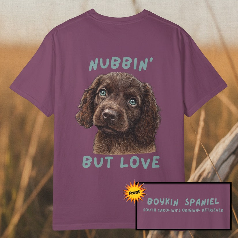Boykin Spaniel Puppy "Nubbin' But Love" Graphic T-Shirt