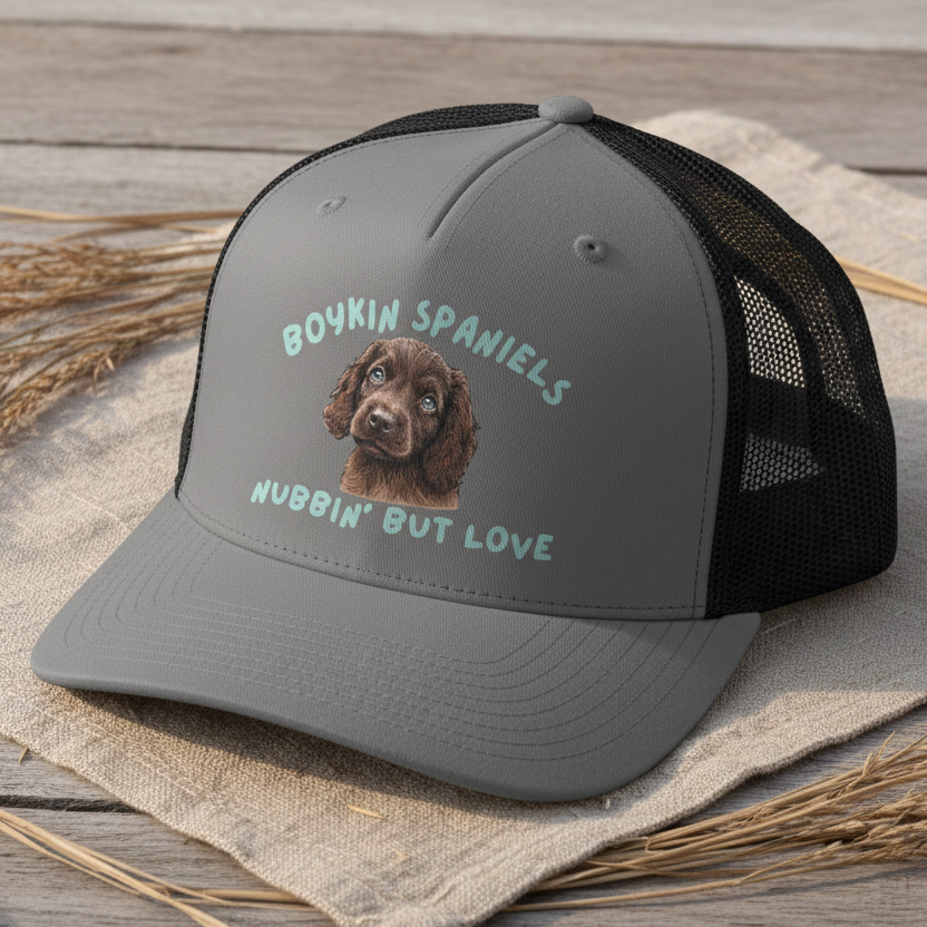 Boykin Spaniel "Nubbìn' But Love" Snapback Trucker Cap
