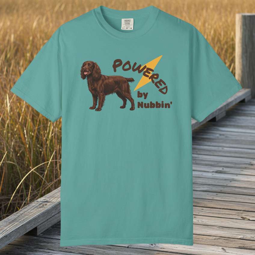 Boykin Spaniel "Powered by Nubbin" T-Shirt