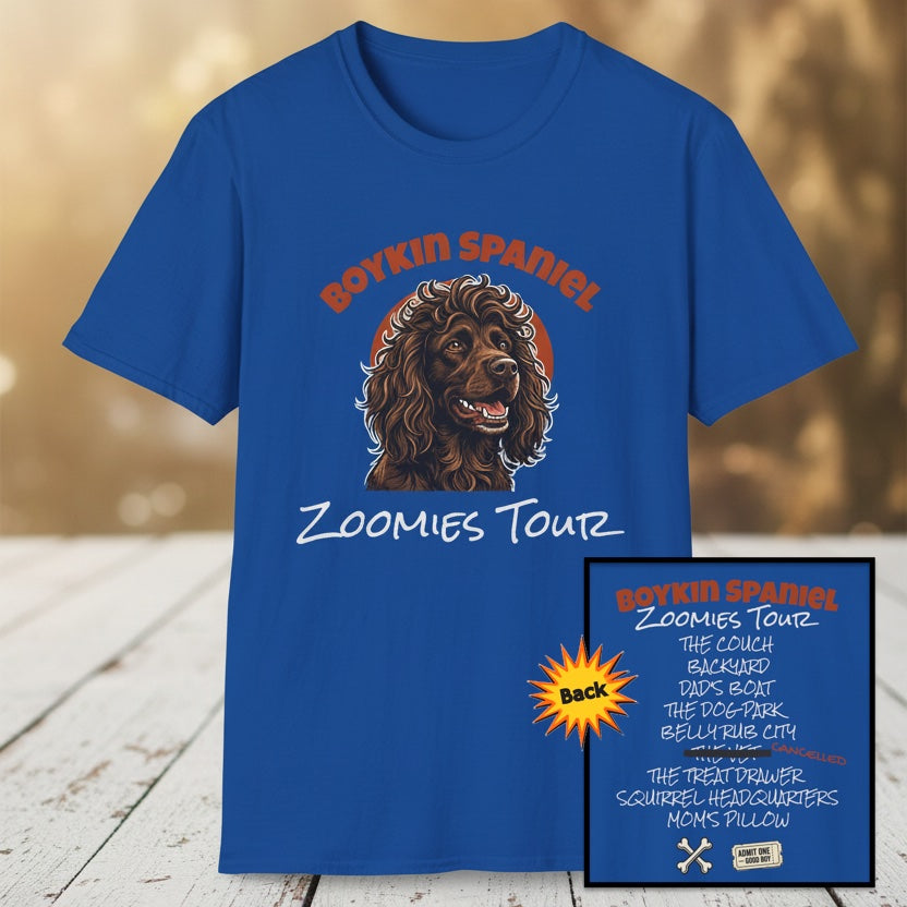 Boykin Spaniel Zoomies Tour Retro Bootleg Band Shirt